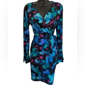 London Times Faux Wrap dress size 10P